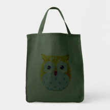 Cute Yellow Owl Canvas Bags