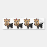 Cute Yorkshire Terrier Cartoon Bumper Stickers