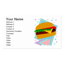 Cute Yummy Burger Business Cards