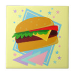 Cute Yummy Burger Ceramic Tile