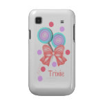 Cute Yummy Candy, Polka Dots & Bow (Personalised) Samsung Galaxy S Case