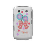 Cute Yummy Candy, Polka Dots & Bow (Personalised) Blackberry Case