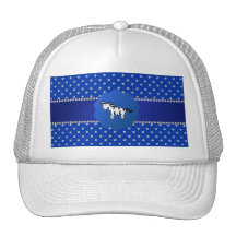 Cute zebra blue diamonds mesh hats