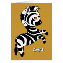 Cute Zebra Card