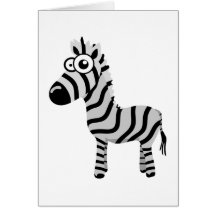 Cute zebra greeting cards