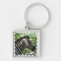 Cute Zebra Keychain