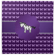 Cute zebra purple butterflies cloth napkins