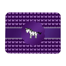 Cute zebra purple butterflies flexible magnet