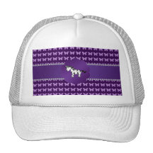 Cute zebra purple butterflies hat