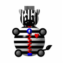 Cute zebra with a zipper acrylic cut outs