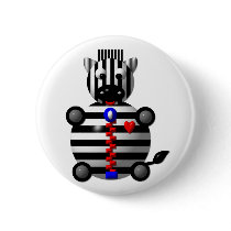 Cute zebra with a zipper