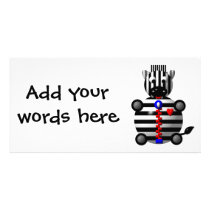 Cute zebra with a zipper