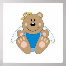 Cutelyn Baby Boy Angel Bear Posters
