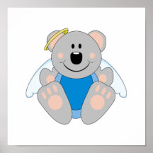 Cutelyn Baby Boy Angel Koala Bear Print