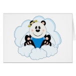 Cutelyn Baby Boy Angel Panda Bear On Clouds