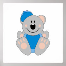 Cutelyn Baby Boy Baseball Koala Bear Posters