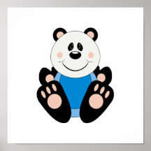 Cutelyn Baby Boy Panda Bear Poster
