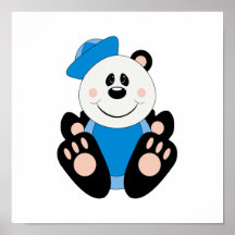 Cutelyn Baby Boy Sailor Panda Bear Posters