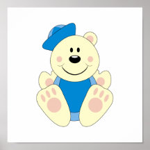 Cutelyn Baby Boy Sailor Polar Bear Posters