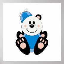 Cutelyn Baby Boy Silly Panda Bear Poster
