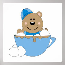 Cutelyn Baby Boy Snow Bear Mug Print