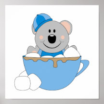 Cutelyn Baby Boy Snow Koala Bear Mug Poster