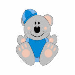 Cutelyn Baby Boy Snow Koala Bear Photo Cut Outs