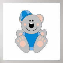 Cutelyn Baby Boy Snow Koala Bear Print