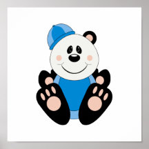 Cutelyn Baby Boy Snow Panda Bear Print