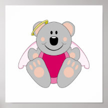 Cutelyn Baby Girl Angel Koala Bear Posters