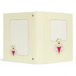 Cutelyn Baby Girl Angel Polar Bear 1 inch Binder