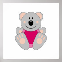 Cutelyn Baby Girl Koala Bear Poster