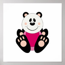 Cutelyn Baby Girl Panda Bear Poster
