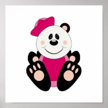 Cutelyn Baby Girl Sailor Panda Bear Posters
