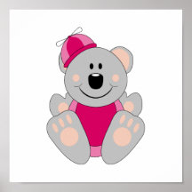 Cutelyn Baby Girl Silly Koala Bear Print