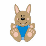 Cutelyn Brown Baby Boy Bunny Photo Sculpture