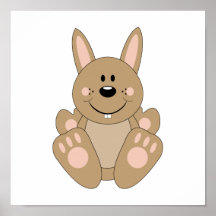 Cutelyn Brown Bunny Print