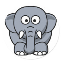 Cuter Elephant Stickers
