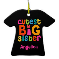 Cutest Big Sister Personalized Ornament
