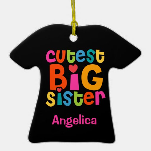 Cutest Big Sister Personalized Ornament