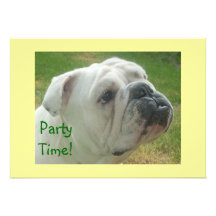 Cutest English Bulldog Party Invitations