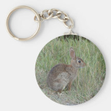 Cutest little tan and white bunny keychain