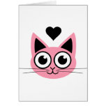 Cutest Pink Cat Greeting Card