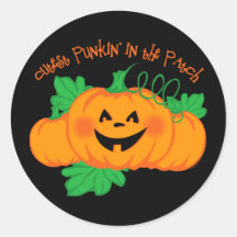 Cutest Punkin' Patch Round Stickers