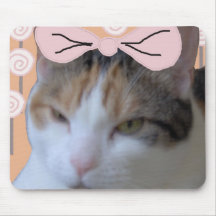 Cutesy Cat Logo Mouse Pad
