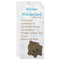 Cutie Brown Bear Rack Card