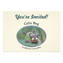 Cutie Bug Caterpillar Custom Invite