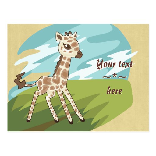 Cutie Giraffe Post Card
