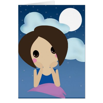 Cutie Kali Dreaming Greeting Cards by chloejw