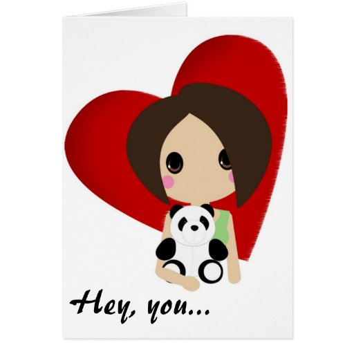Cutie Kali Valentine Greeting Card